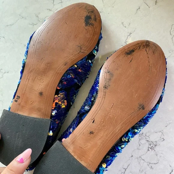 Sam Edelman “Jordy” sequin loafers, EUC - Picture 4 of 5